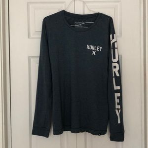 Hurley long sleeve Men’s Small blue tee shirt